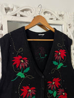 Load image into Gallery viewer, Vintage Embroidered Sweater Vest-Bust 50