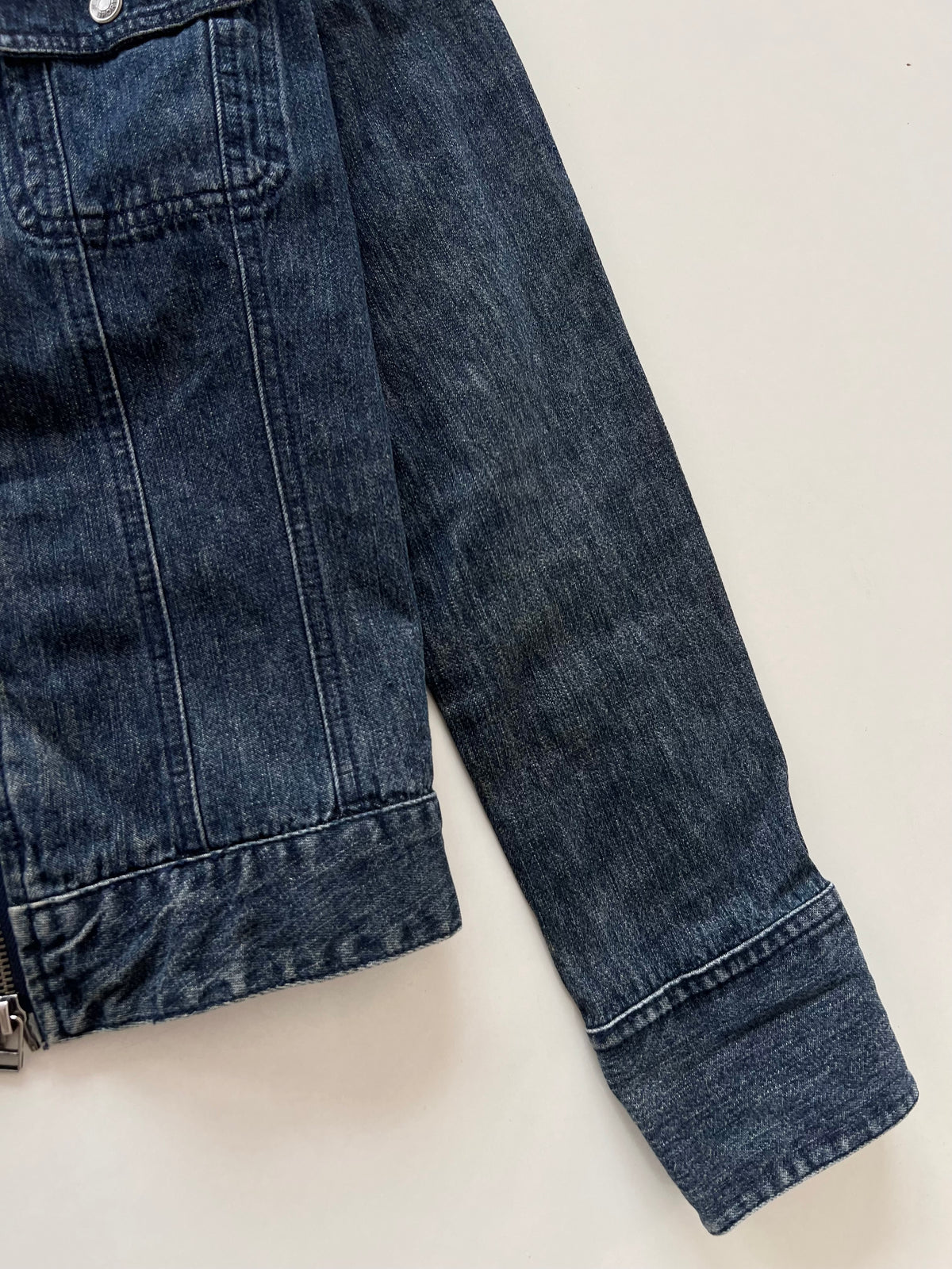 Jessica Y2k Zip Up Denim Jacket-Bust 40