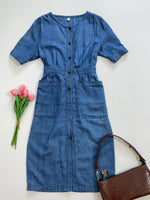 Load image into Gallery viewer, Le Marais Denim Dress-Bust 34