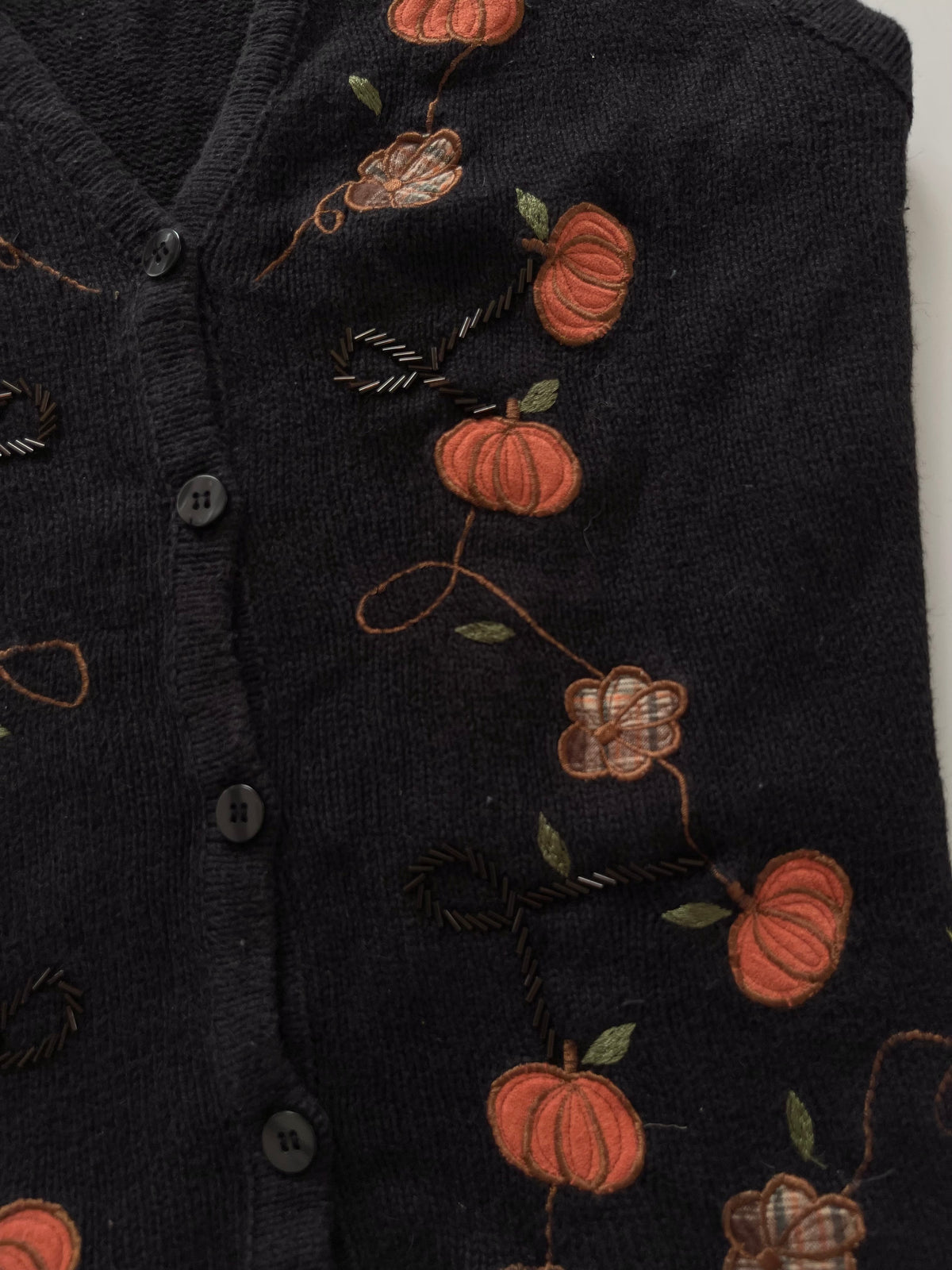 Bobbie Brooks Embroidered Christmas Vest Sweater-Bust 42