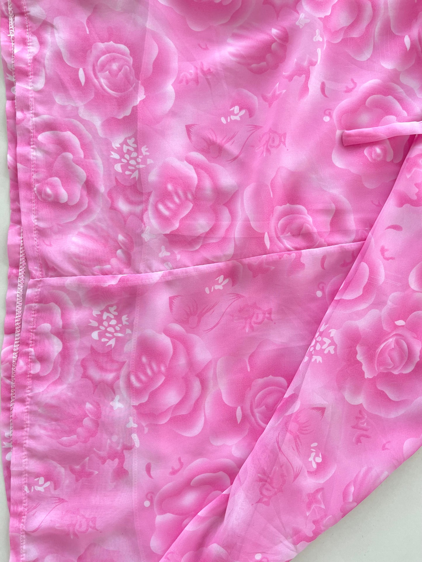 Pink Floral Vintage Dress-Bust 42