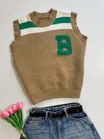 Load image into Gallery viewer, B Initial Sweater Vest-Bust 36 to 40