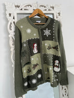 Load image into Gallery viewer, Croft & Barrow Embroidered Christmas Sweater-Bust 46