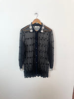 Load image into Gallery viewer, Carte Embroidered Sheer Top-Bust 48