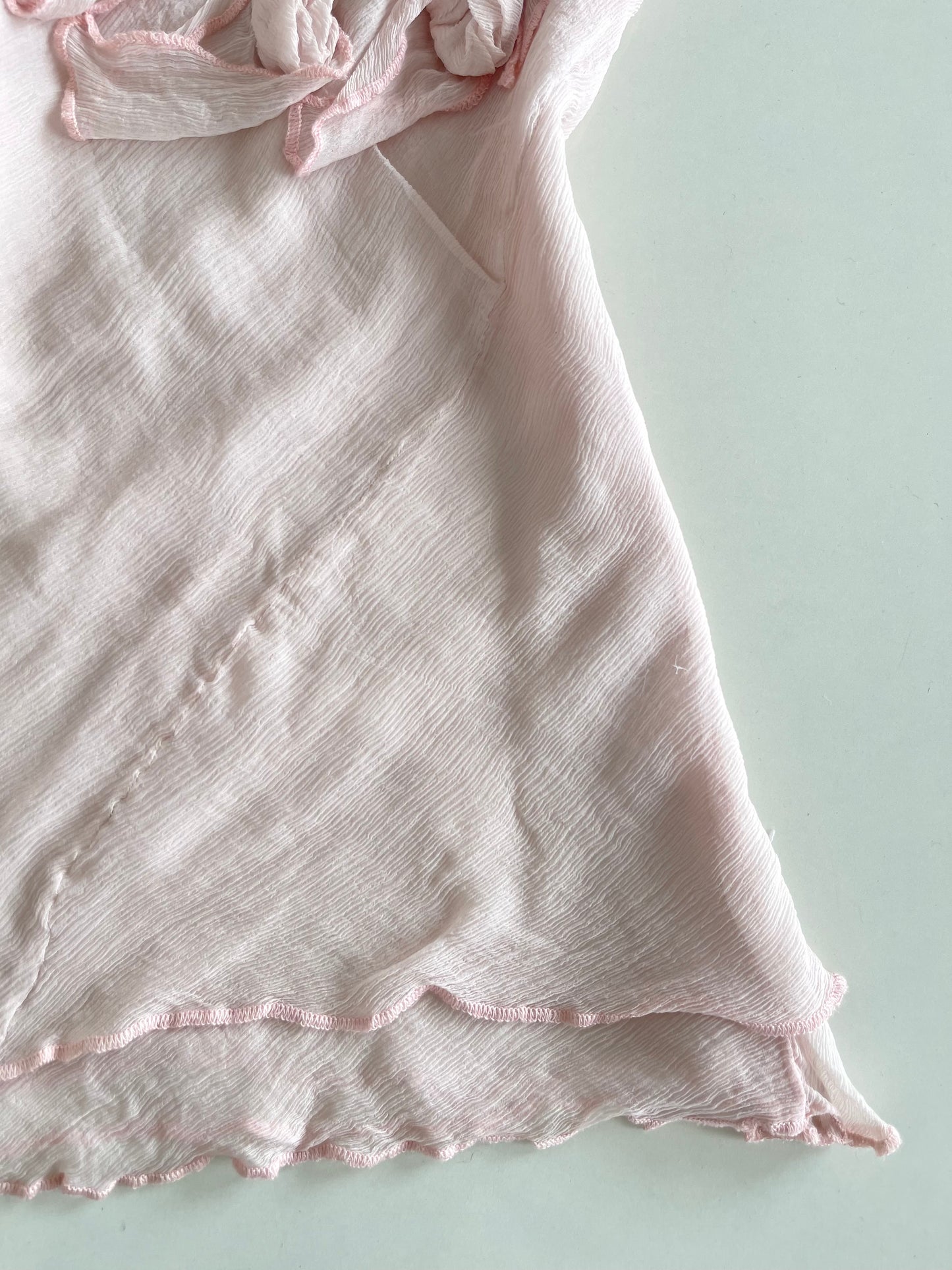 100% Silk Sheer Vintage Top-Bust 36 to 38