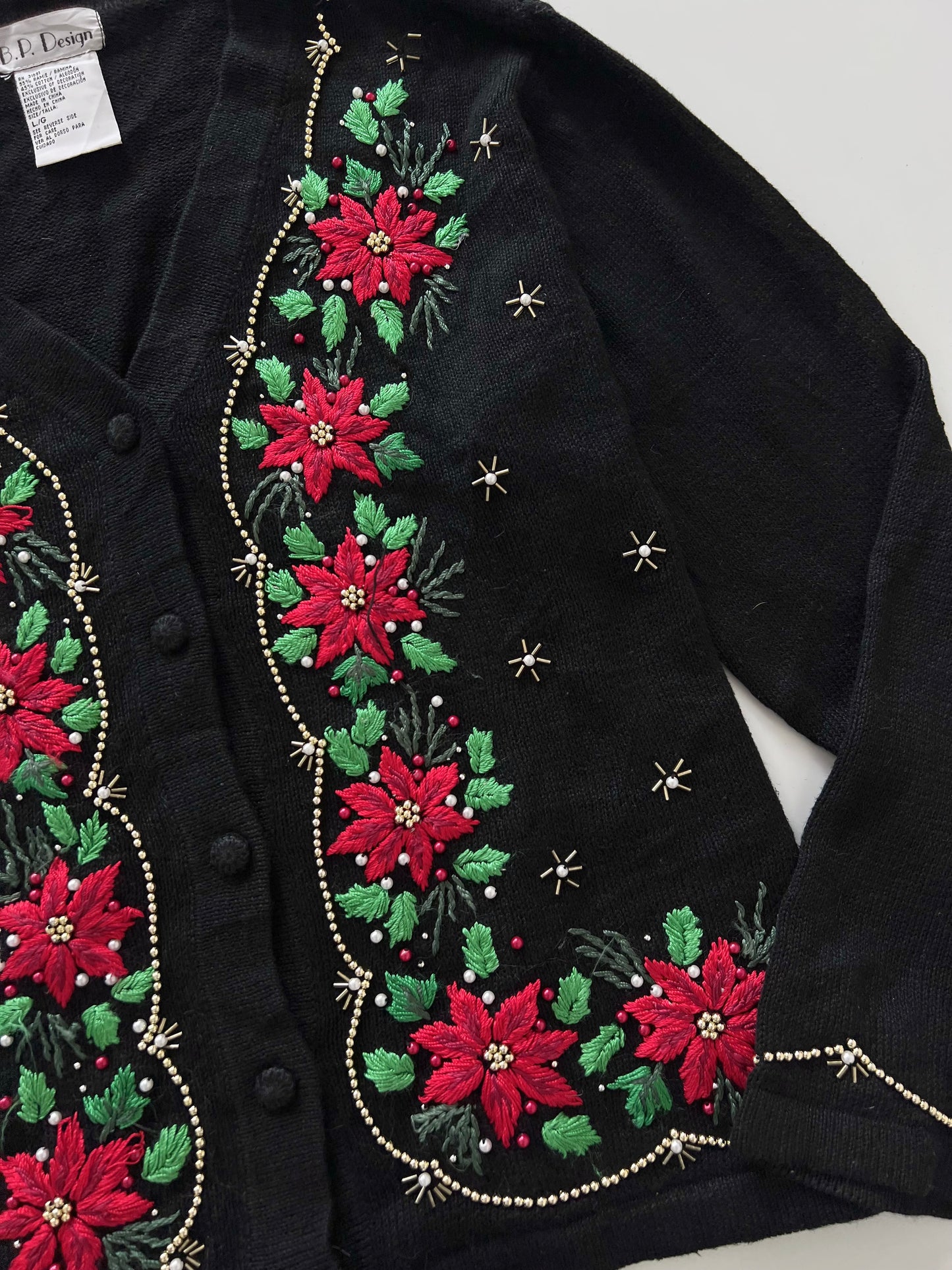 B P Design Hand Embroidered Sweater-Bust 48
