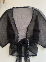 Load image into Gallery viewer, Fishnet Polka Dot Sheer Top-Bust 38 to 40