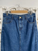 Load image into Gallery viewer, Denim Long Skirt-Waist 28