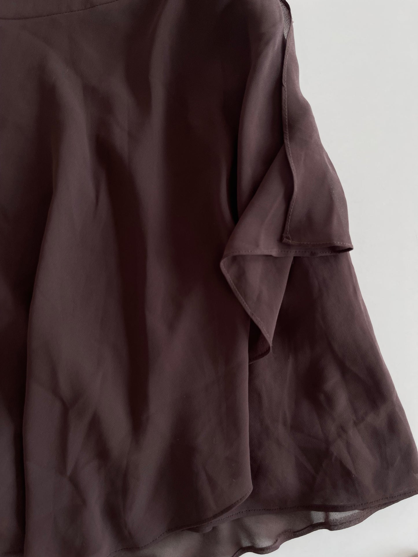 Ruffle Brown Skirt-Waist 28