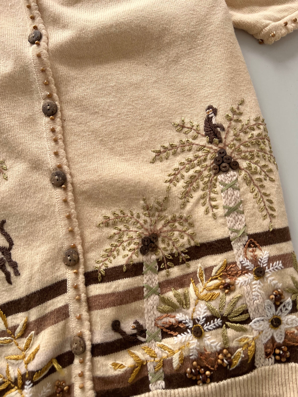 Alfred Dunner Hand Embroidered Vest Sweater-Bust 42