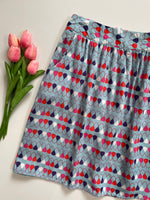 Load image into Gallery viewer, FERVOUR BABY BLUE PRINTED SKIRT - WAIST 34