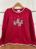 Load image into Gallery viewer, Christopher & Banks Embroidered Christmas Sweater-Bust 38