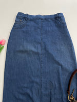 Load image into Gallery viewer, Toos Denim Long Skirt-Waist 38