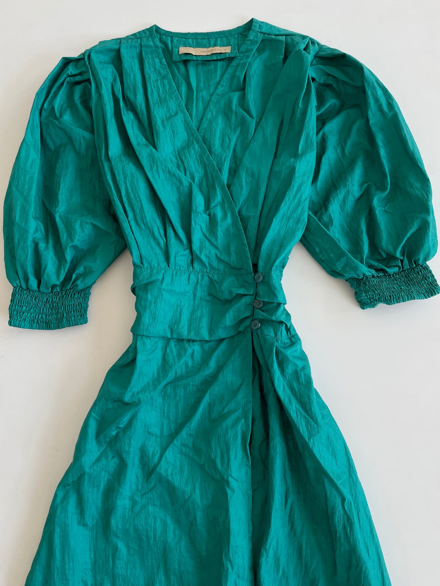 Leonard St. Vintage Emerald Dress-Bust 34