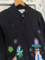 Load image into Gallery viewer, Tiara Embroidered Christmas Sweater-Bust 44
