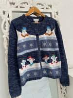 Load image into Gallery viewer, White Stag Embroidered Christmas Sweater-Bust 40