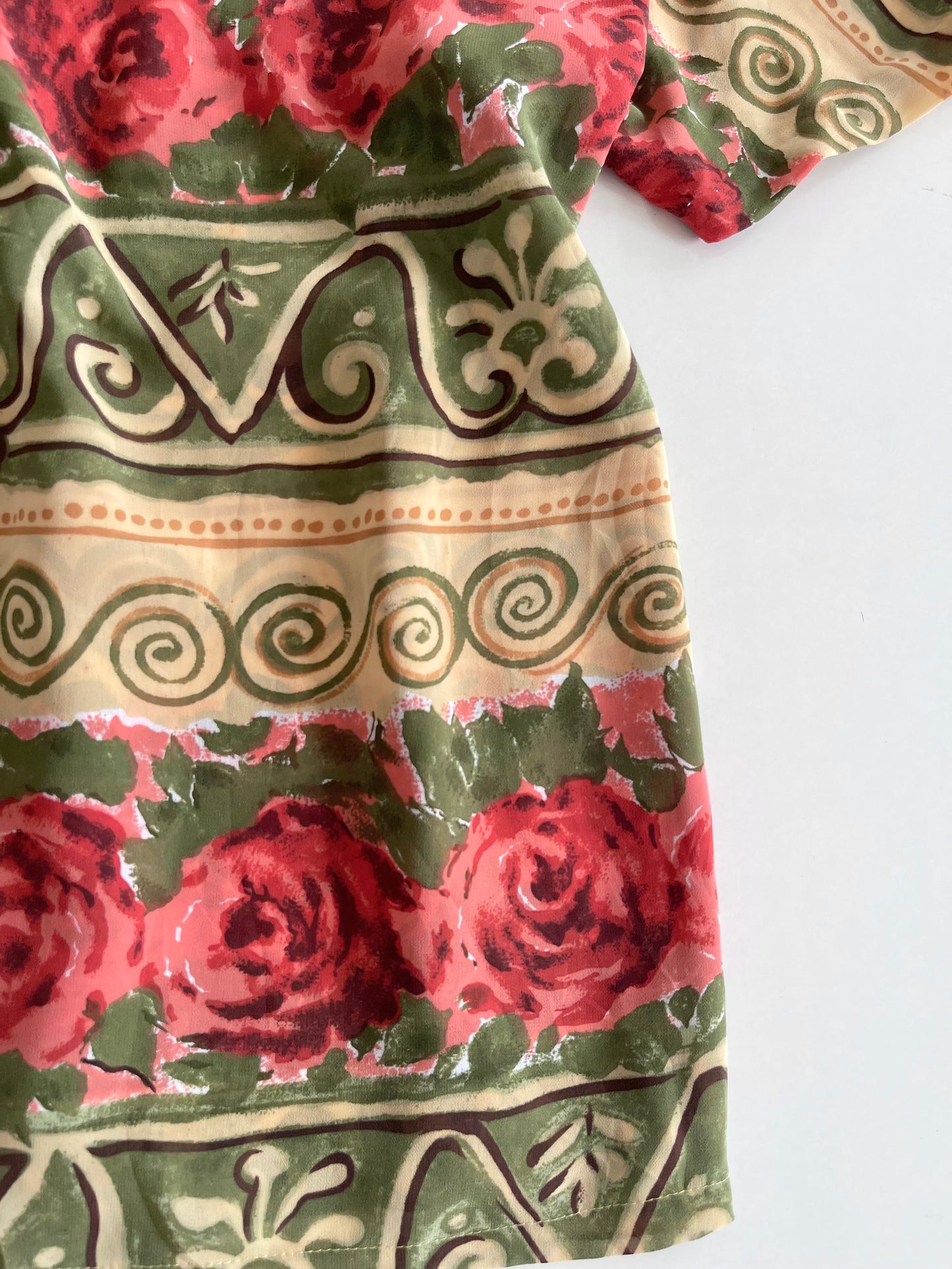 Floral Sheer Vintage Top-Bust 50 to 52