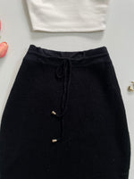 Load image into Gallery viewer, Black Drawstring Skirt - Waist 26 to 30