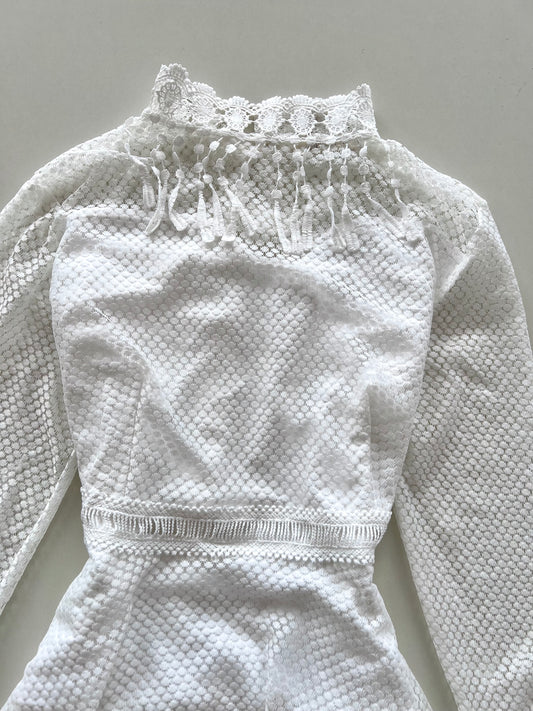 Niracle White Ruffle Dress-Bust 36 to 38