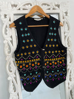 Load image into Gallery viewer, Hand Embroidered Christmas Sweater Vest-Bust 36