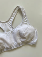 Load image into Gallery viewer, WHITE SPORTS BRA - BUST 30 TO 32