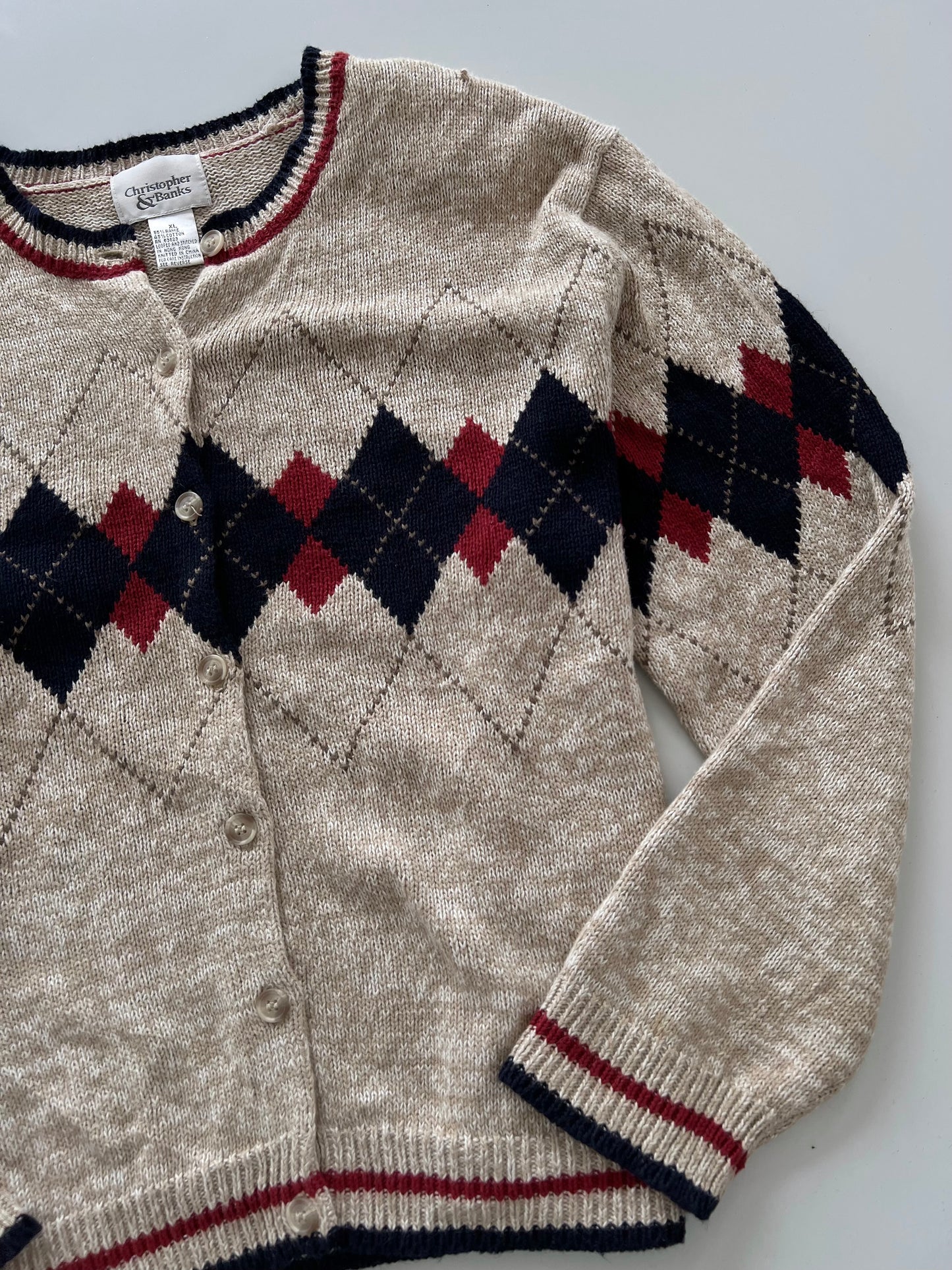 Christopher & Banks Embroidered Sweater-Bust 48