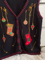 Load image into Gallery viewer, Vintage Christmas Sweater Vest-Bust 38