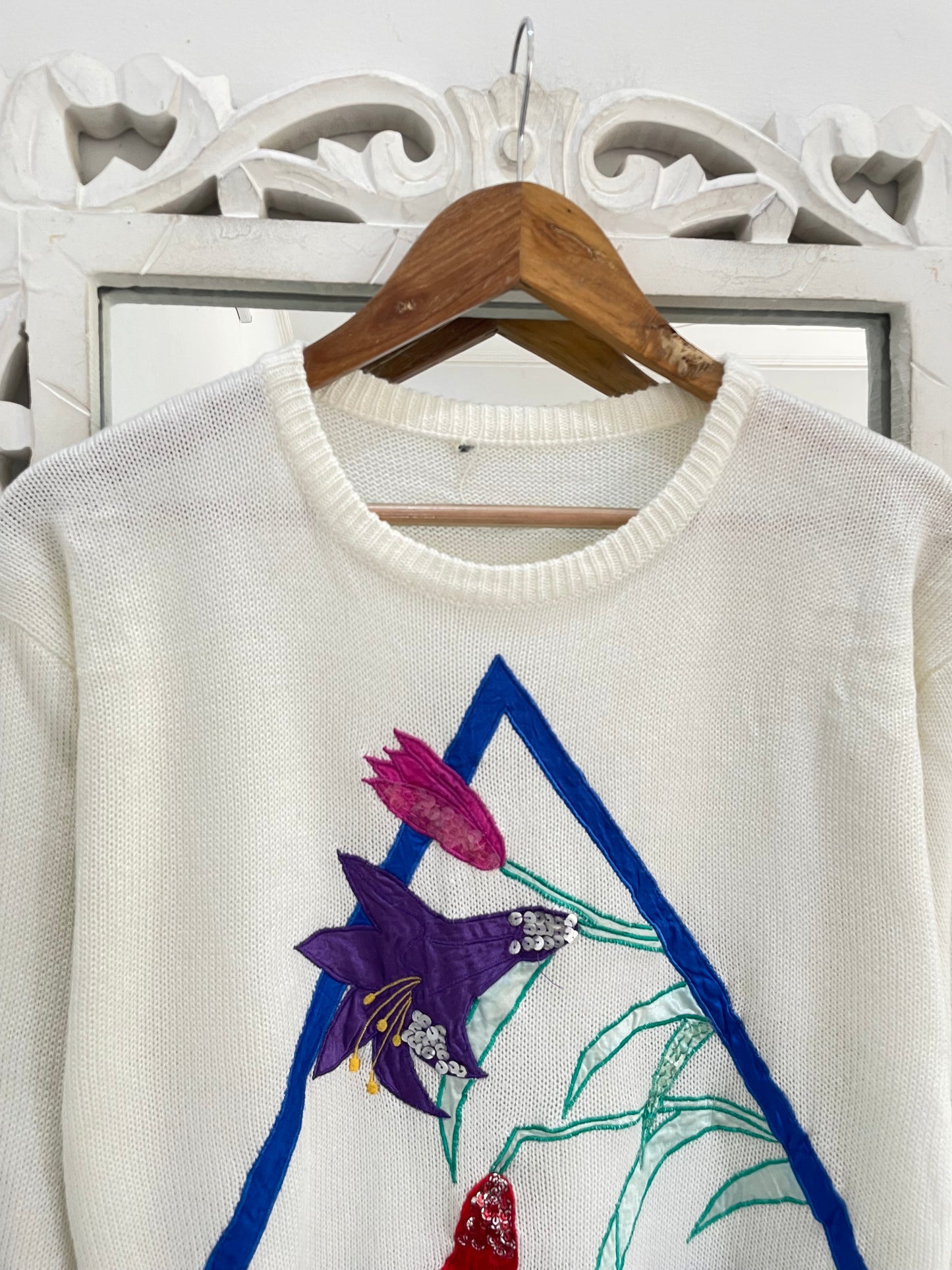 Embroidered Sweater-Bust 40