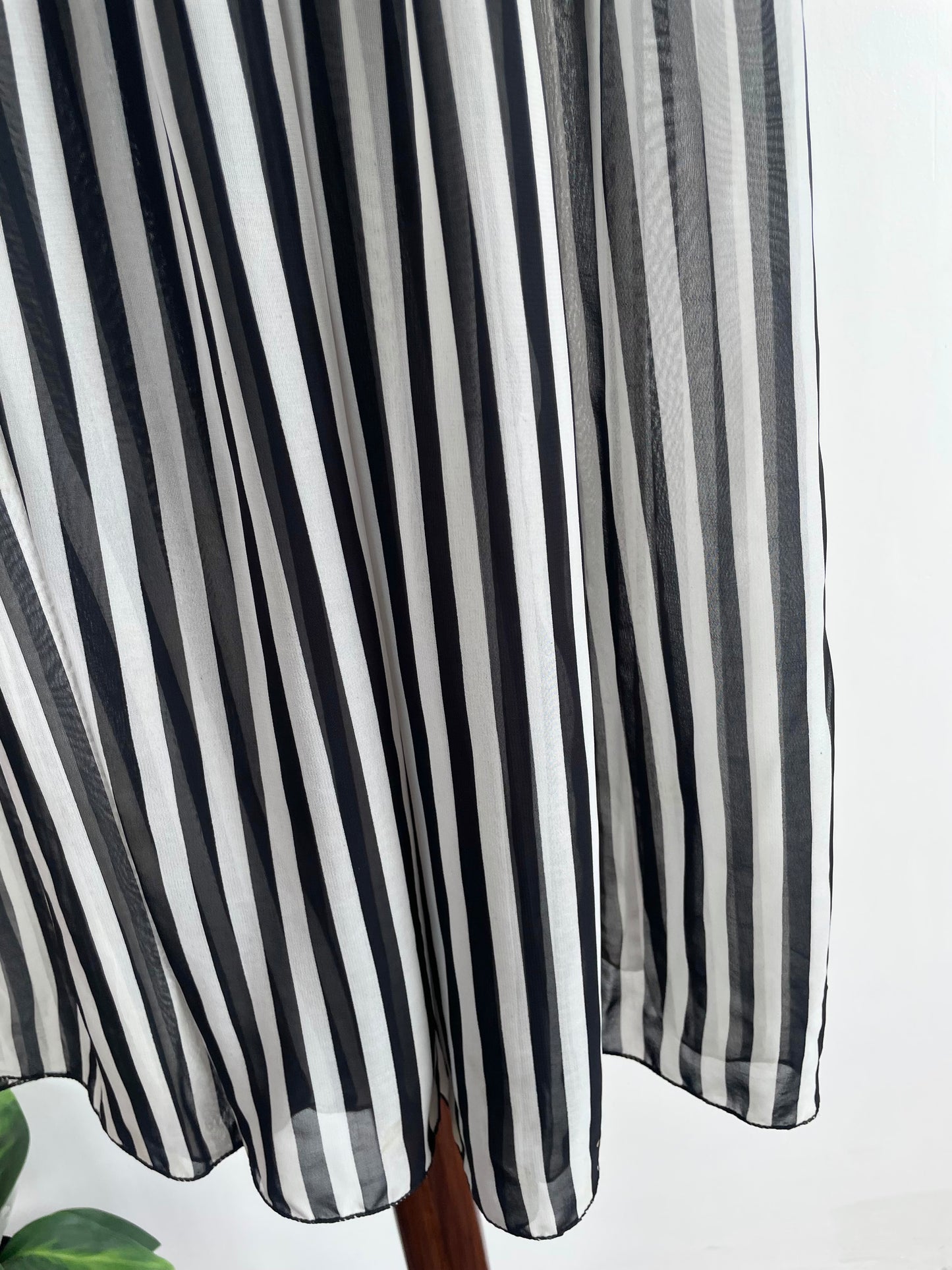 Striped Sheer Skirt-Waist 26 to 32