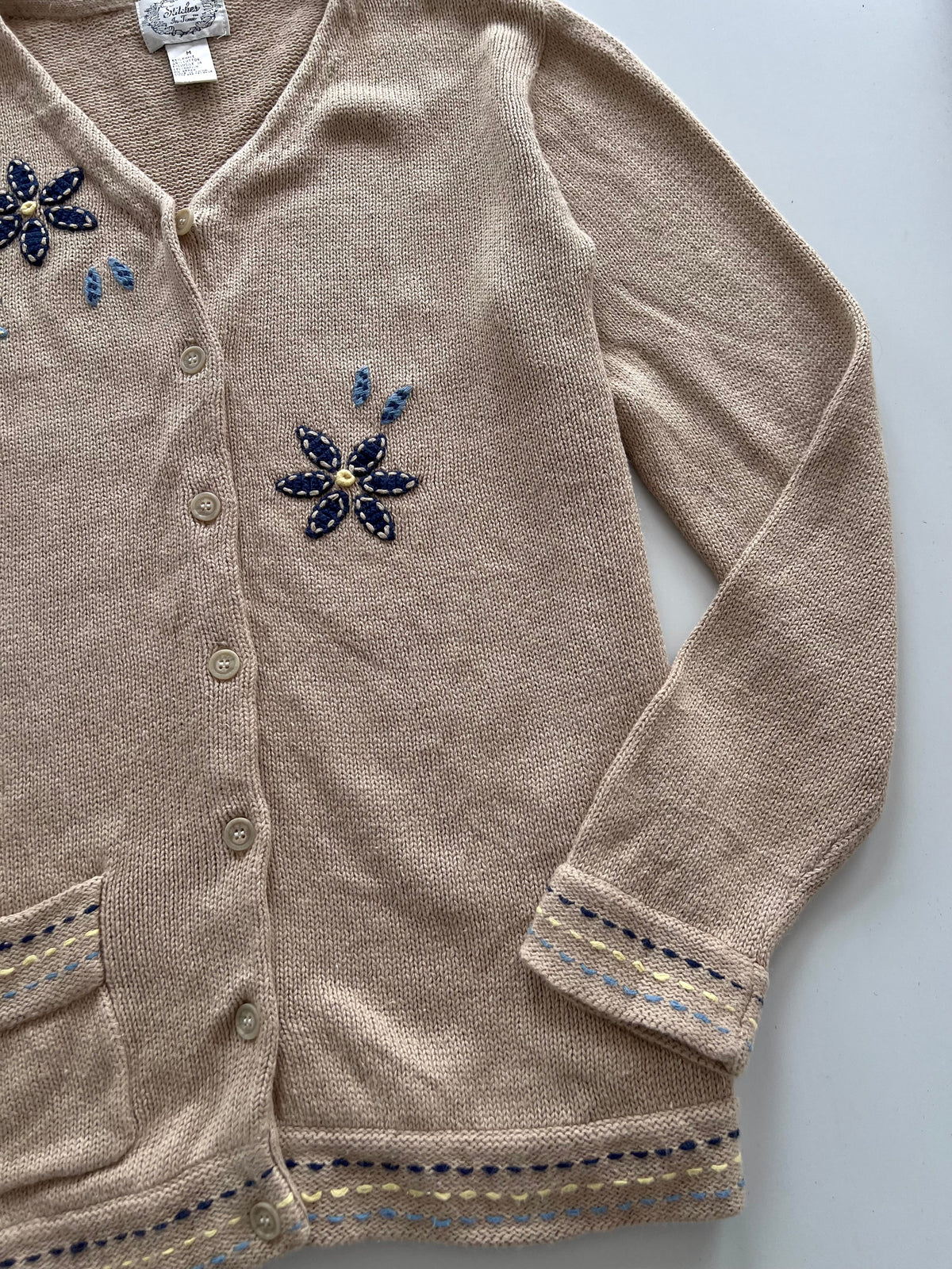 Stitches Embroidered Sweater-Bust 44