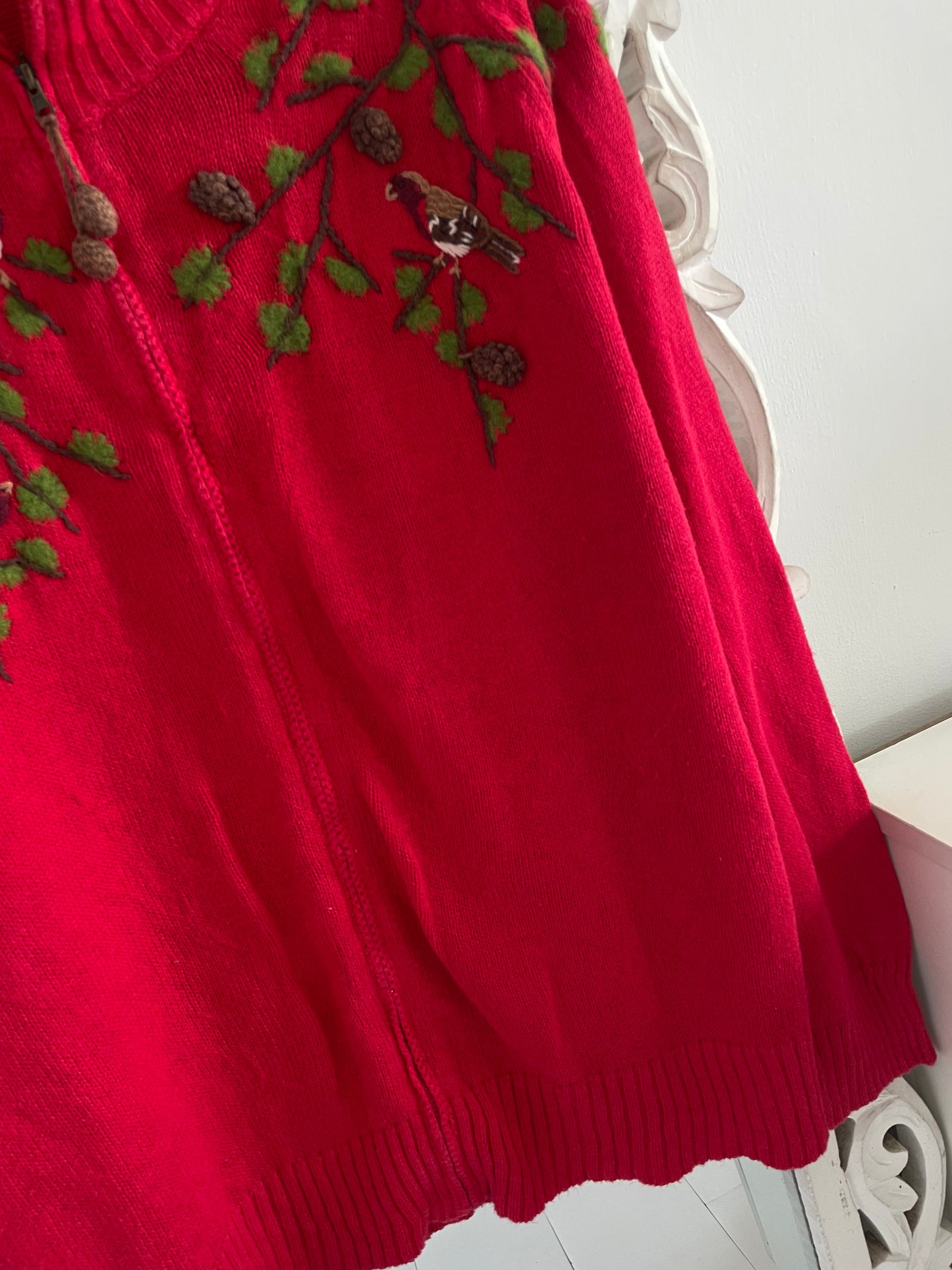 Coldwater Creek Embroidered Vintage Sweater-Bust 48