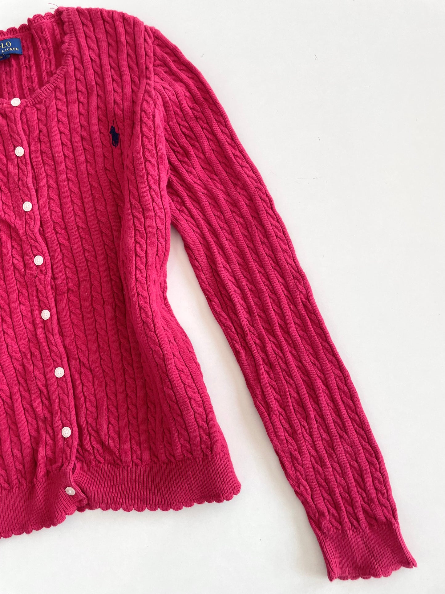 Ralph Lauren 100% Cotton Vintage Cardigan-Bust 34 to 36