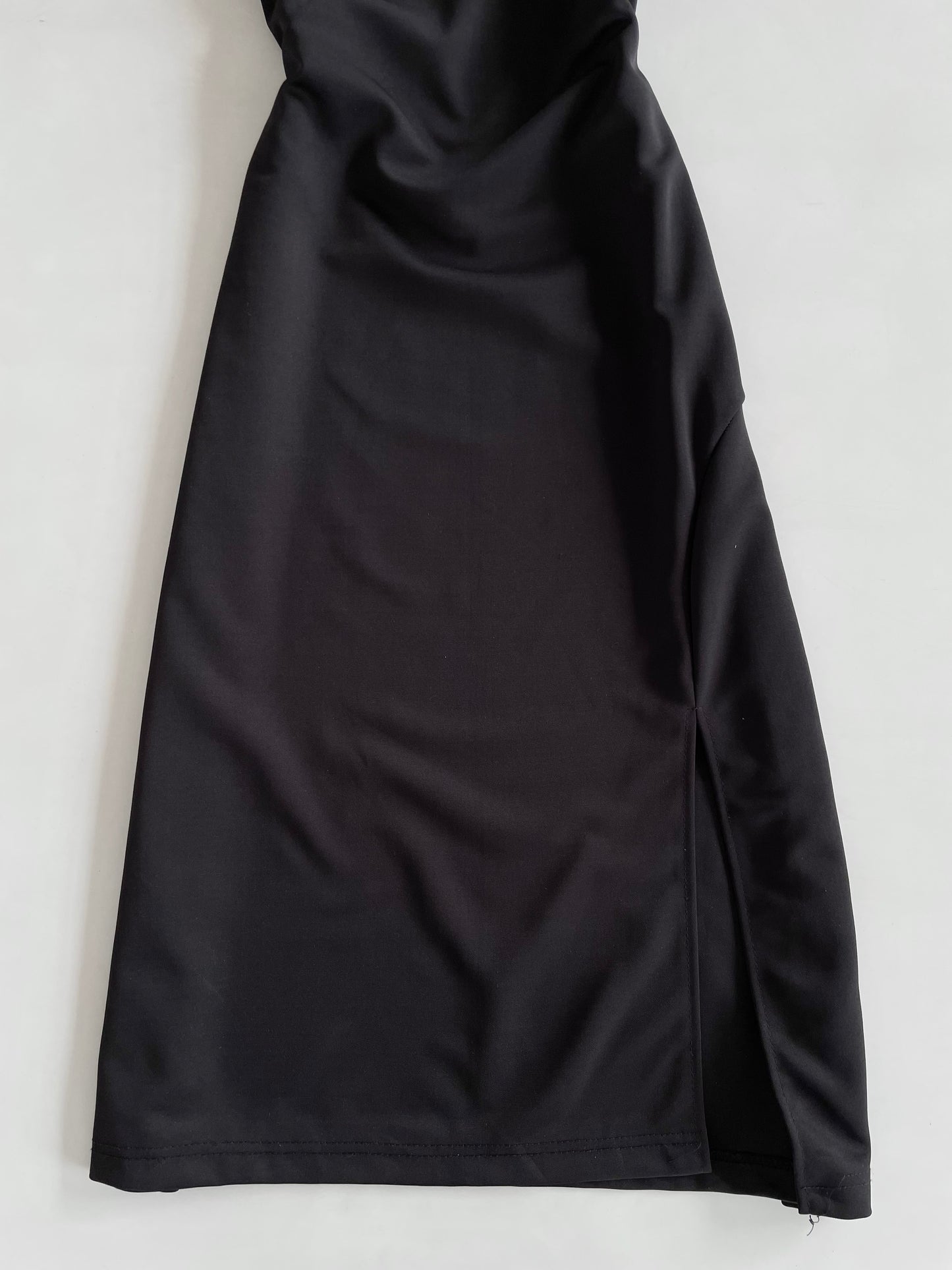 Solid Black Slip Dress-Bust 34