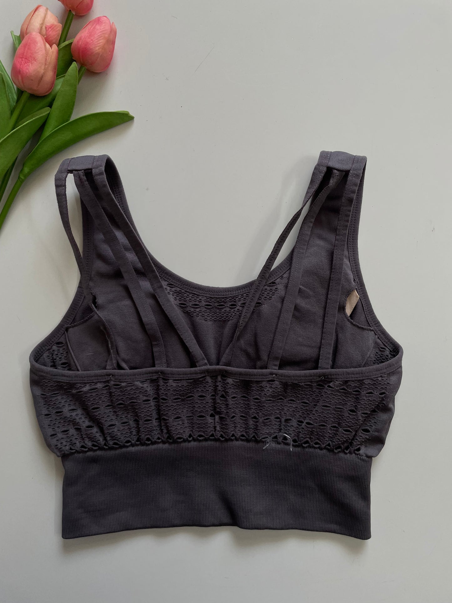 GREY SPORTS BRA - BUST 32 TO 34