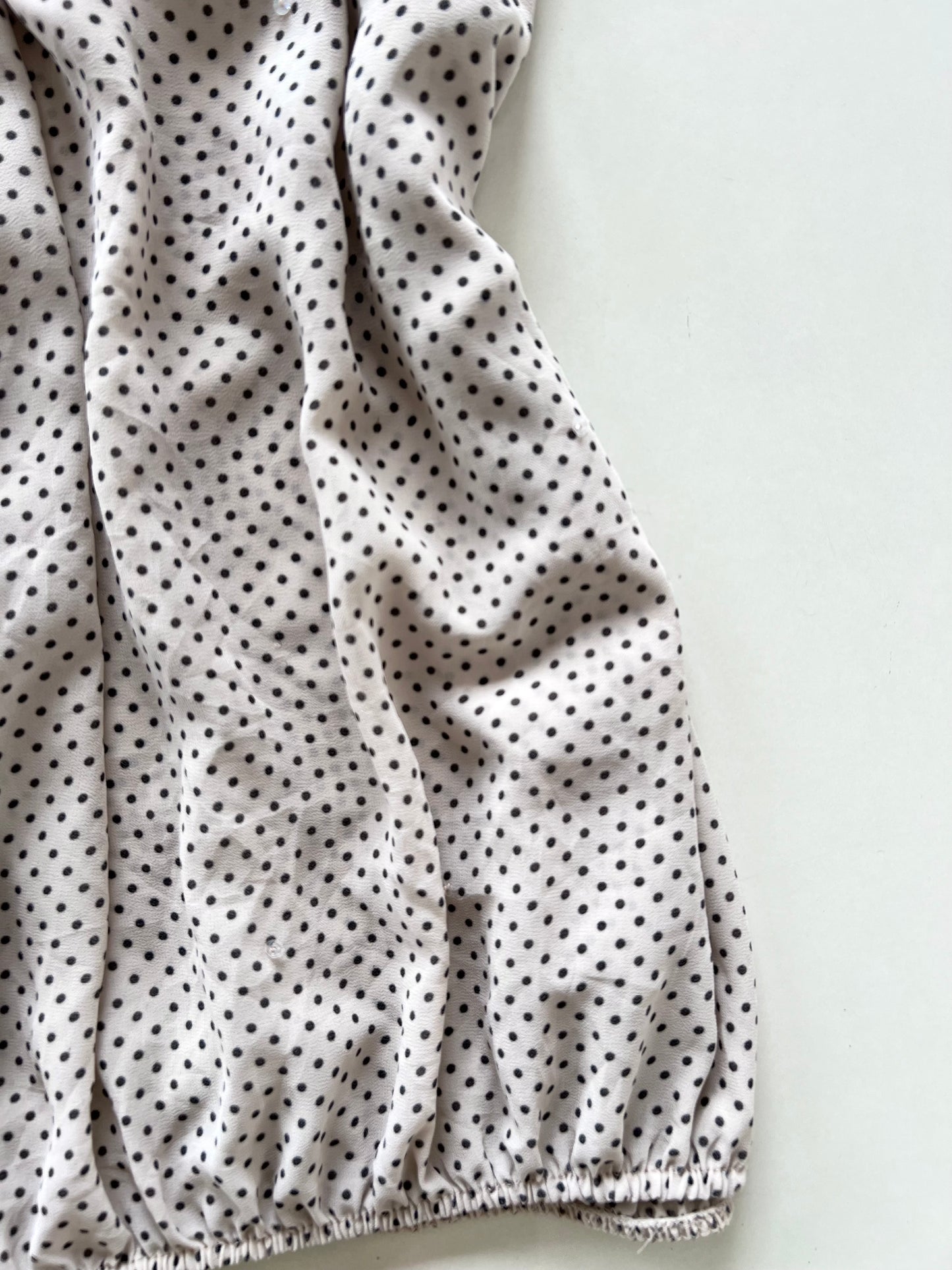 Polka Dot Side Knot Sheer Top-Bust 44