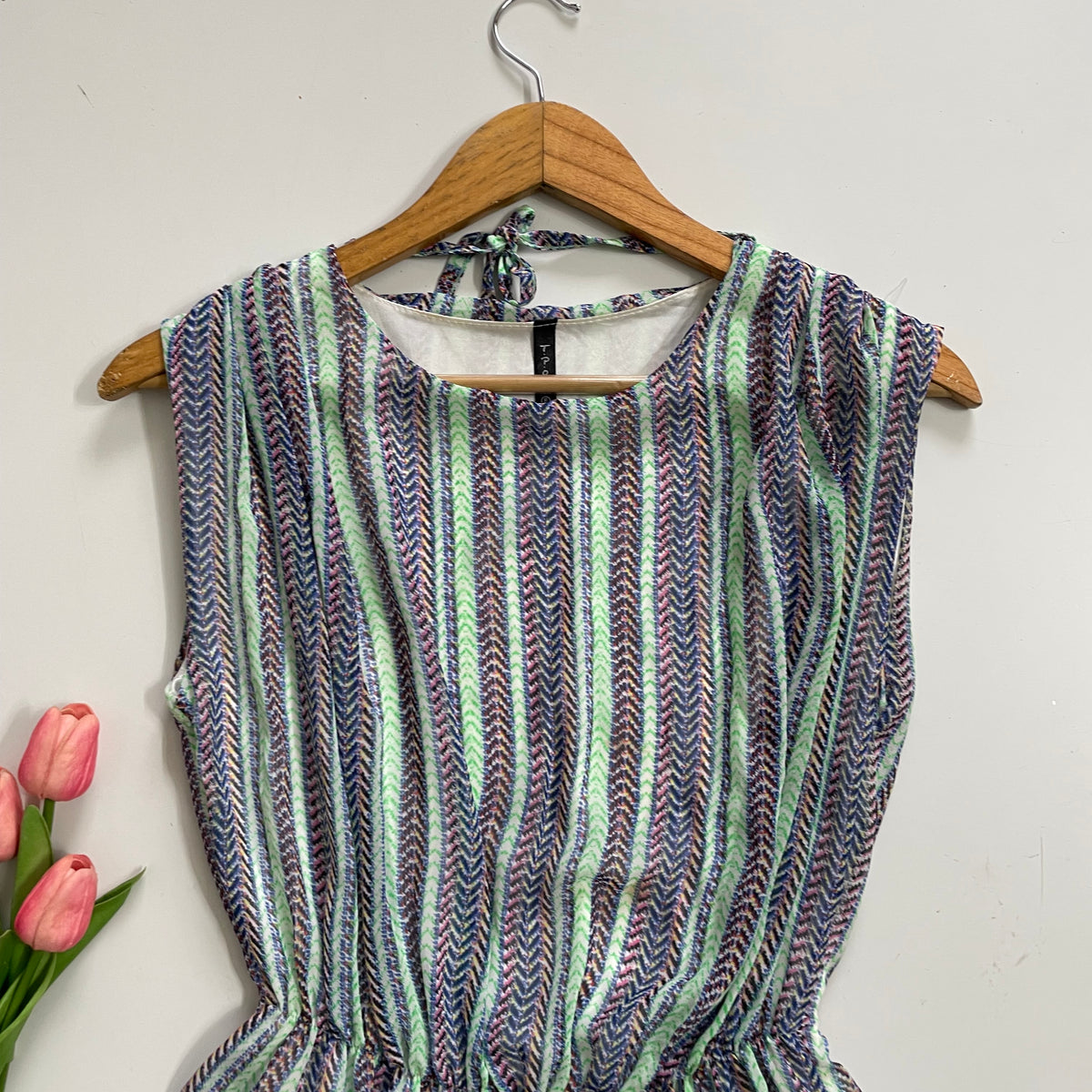 MULTICOLOUR STRIPED DRESS - BUST 38