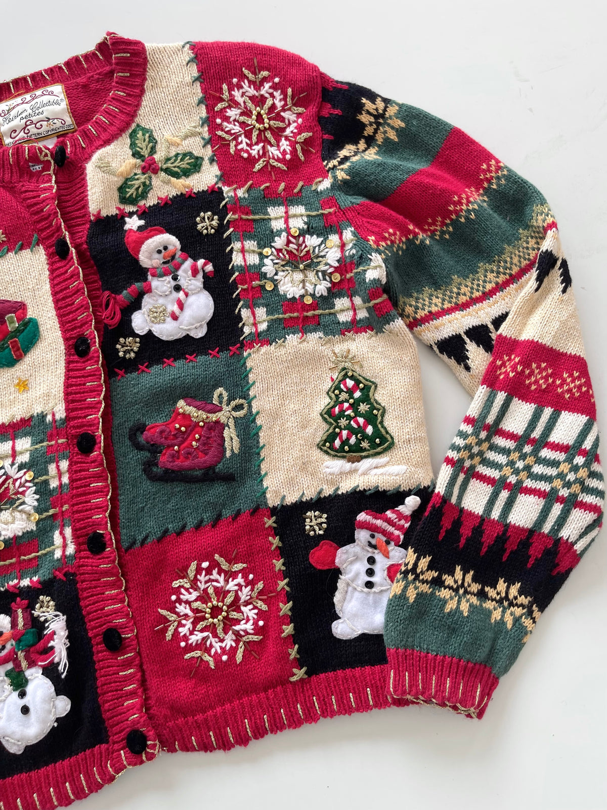 Heirloom Collectibles Christmas Embroidered Sweater-Bust 44