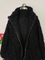 Load image into Gallery viewer, Black Shimmer Fur Jacket-Bust 42