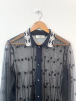 Load image into Gallery viewer, Carte Embroidered Sheer Top-Bust 48