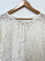Load image into Gallery viewer, White Sheer Lace Top-Bust 34 to 36