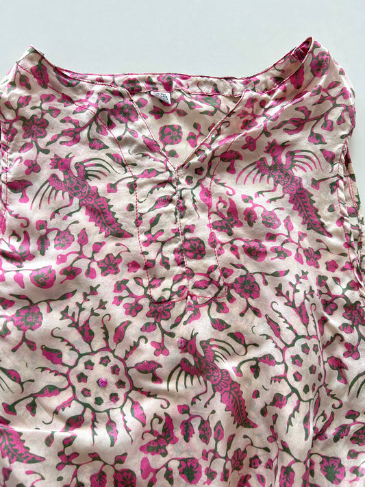 Vintage Art 100% Silk Top-Bust 28