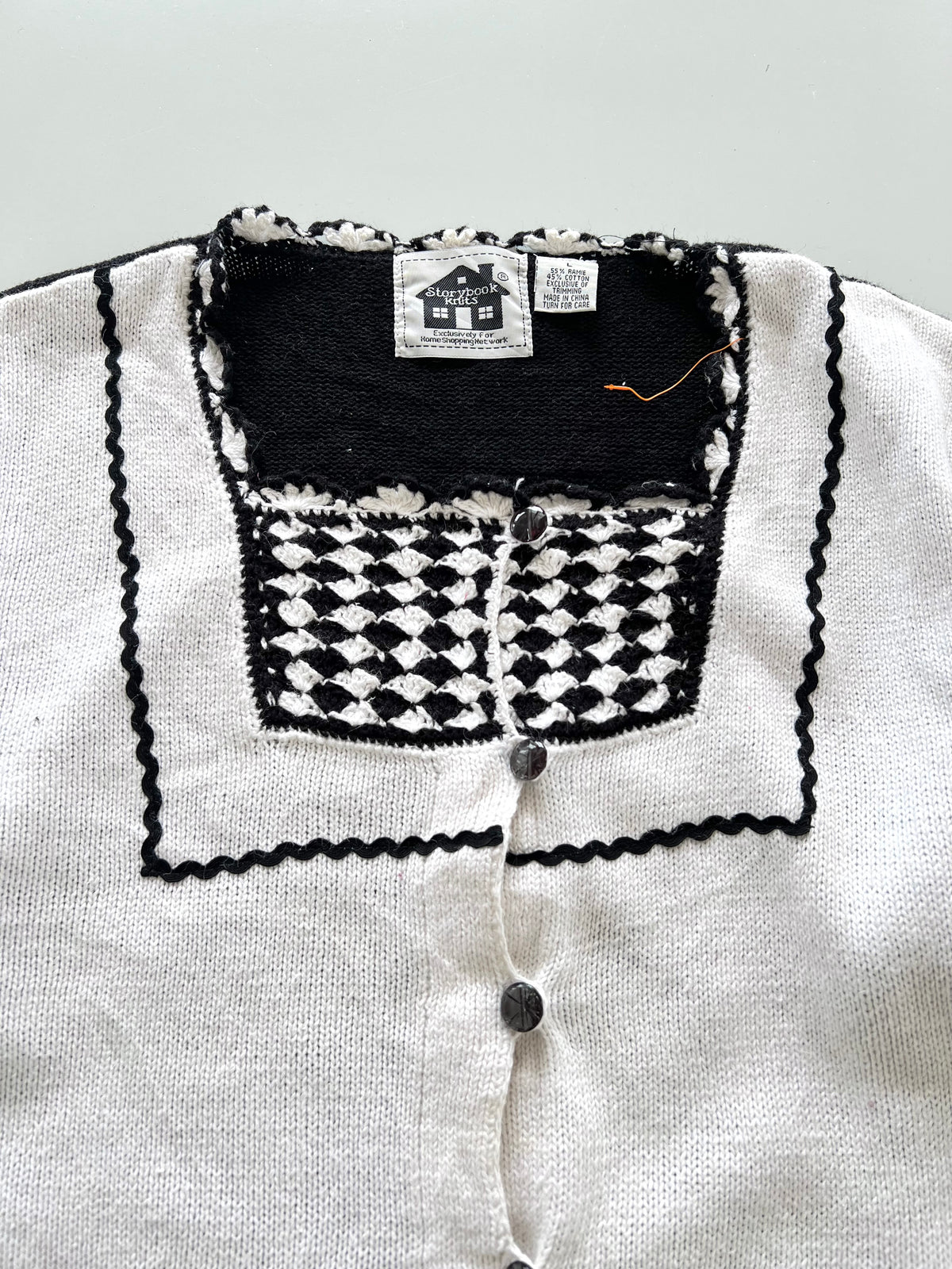Story Book Knits Embroidered Sweater Vest-Bust 48