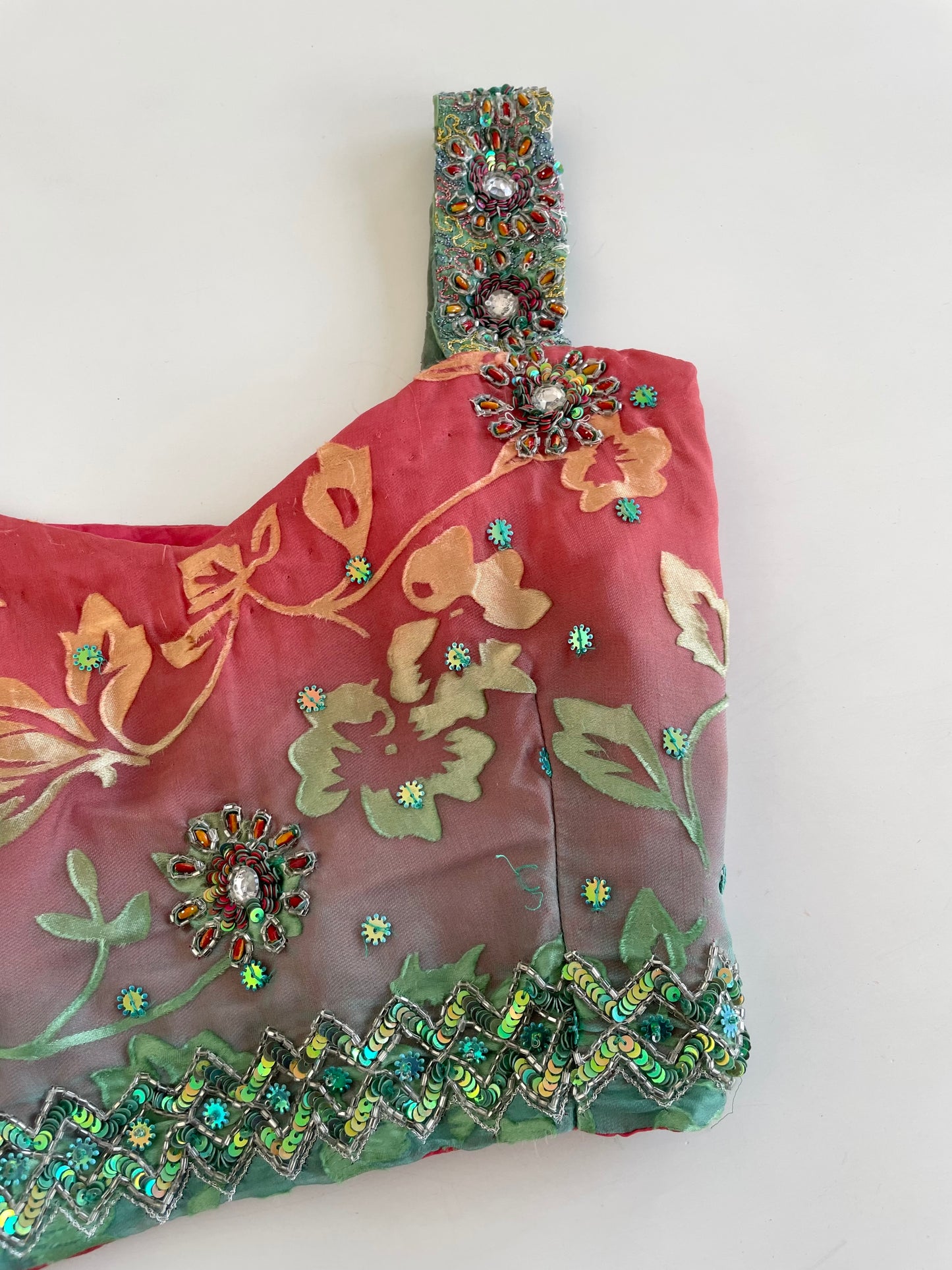 Heavily Hand Embroidered Desi Top-Bust 32