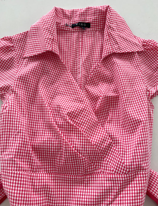 Xing Gingham Dress-Waist 36