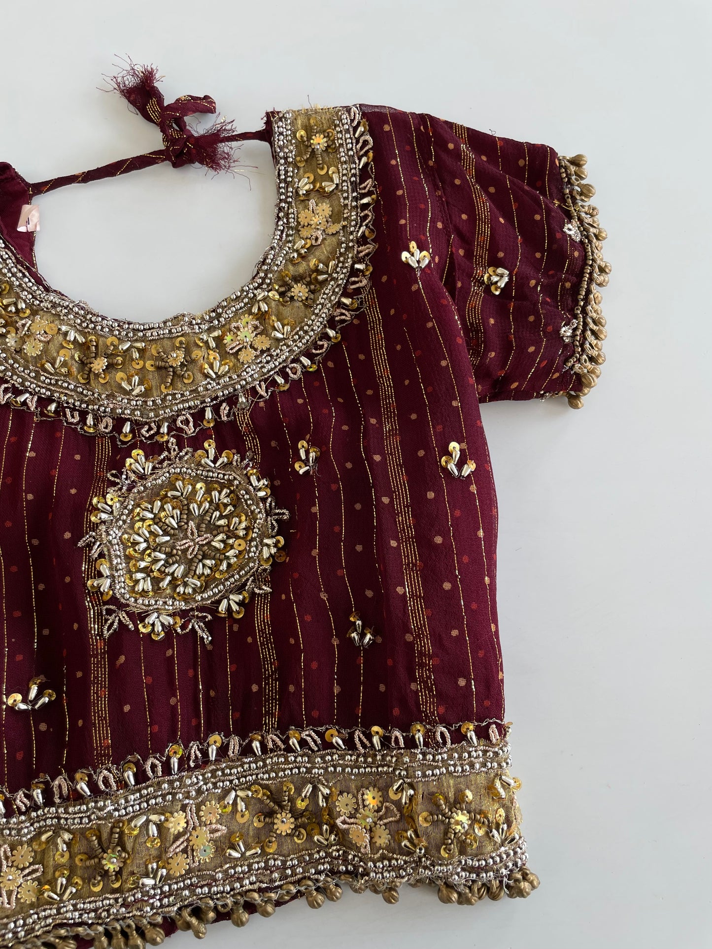 Hand Embroidered Desi Top-Bust 30