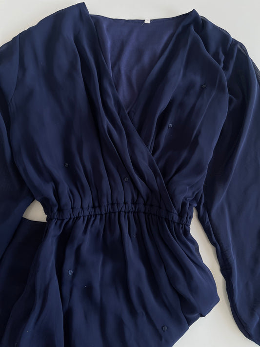 Vintage Blue Dress-Bust 40 to 42