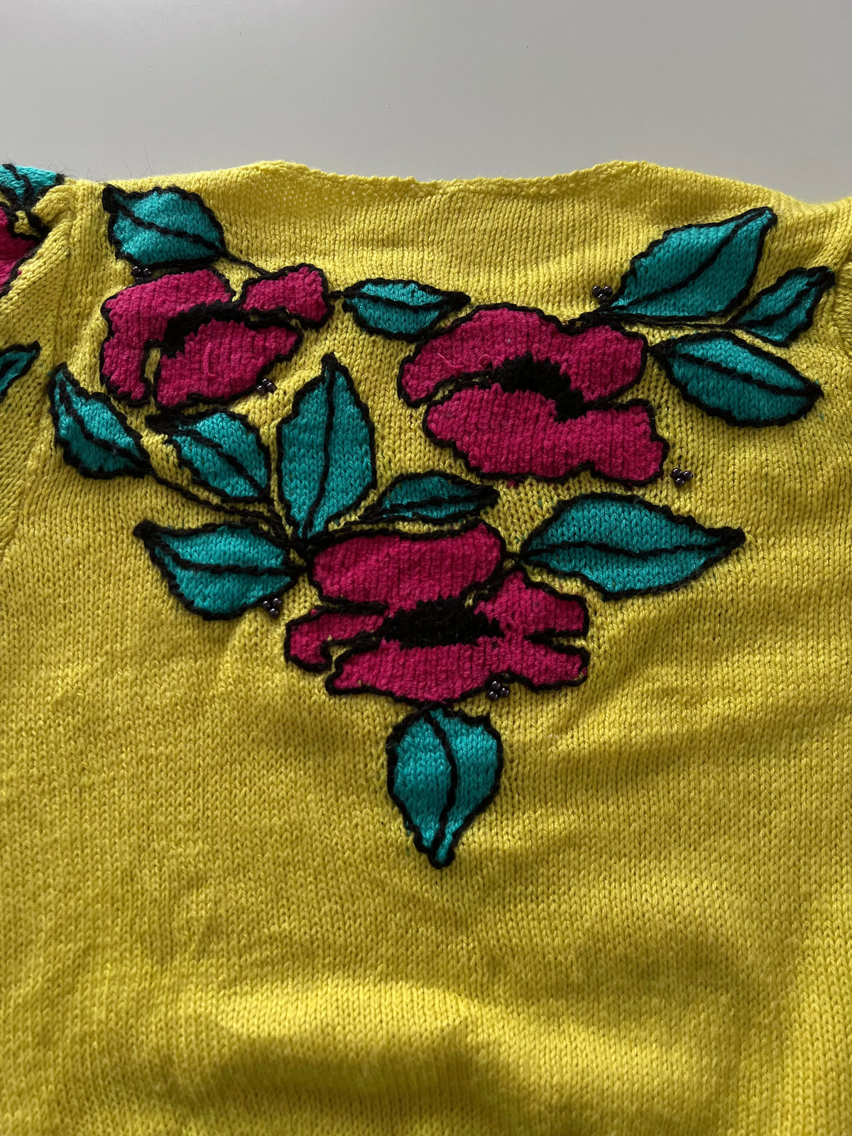 Vintage Embroidered Sweater-Bust 46