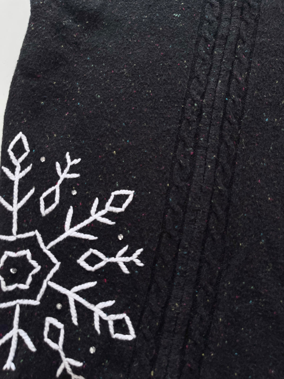 Breckenridge Christmas Embroidered Vest Sweater-Bust 42