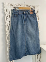 Load image into Gallery viewer, Denim Long Skirt-Waist 28