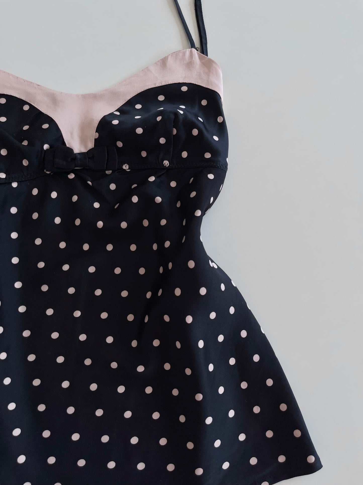 Undiz Polka Dot Satin Top-Bust 38 to 40